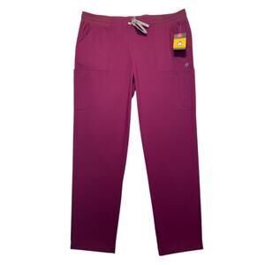 WonderWink PRO Slim Leg Cargo Nurse Scrub Pants Wine 2XL Women’s NEW
